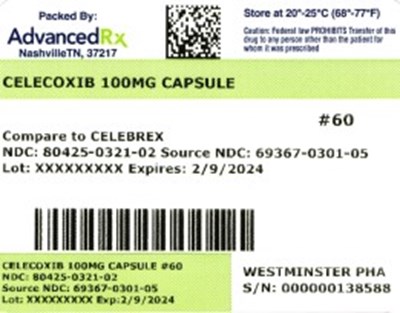 label 2 - Celecoxib 100mg 80425 0321 02
